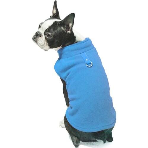 Pet Clothing Dog Clothing Thickened Solid Color Polar Fleece Pet Dog Supplies Four Seasons Dog Coat Comfortable and Breathable