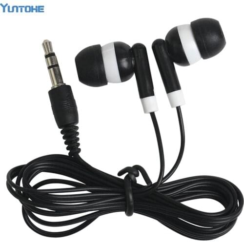 Disposable Earphones Low Cost Earbuds for Theatre Museum School Library,Hotel,Hospital Gift Wholesale Factory 100pcs/lot
