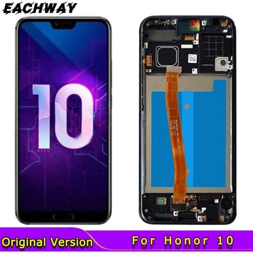LCD Screen For Huawei Honor 10 Display With Fingerprint 10 Touches LCD Replacement For Honor 10 COL-L29 L19 AL10 TL10 5.84 inch