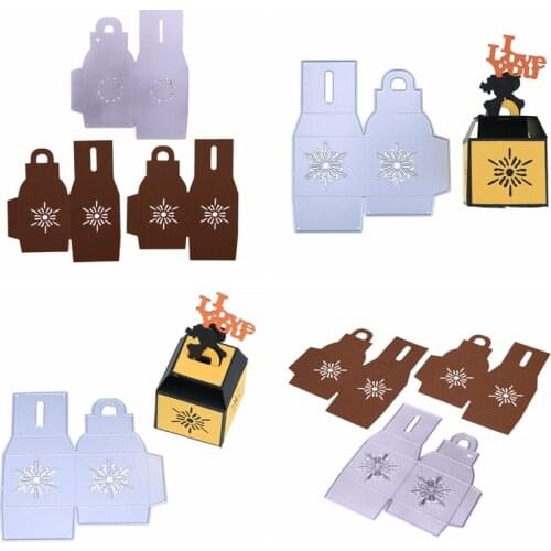 Gift Box With Glimmer Flower Metal Cutting Dies Stencils Candy Box Die Cut For Card Making DIY New 2019 Crafts Cards