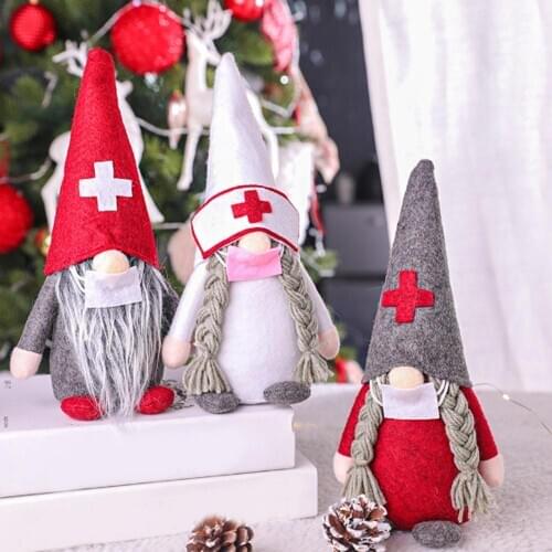 Christmas Decorations Doctors Nurses Santa Claus Faceless Dolls Ornaments Gifts Christmas Dolls Desktop Scene Gifts 50P