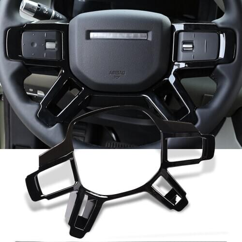 For Land Rover Defender2020 Inner Steering Wheel Trims Molding Frame Cover ABS Car Styling Accessories