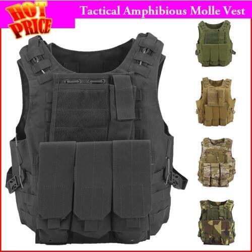 Military Gear USMC Paintball Airsoft Tactical Vest Camouflage Hunting Molle Vest Army Combat Assault Vest 7 Colors
