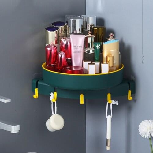 Rotating Bathroom Storage Rack Kitchen Nordic Soap Spice Shelves Spoon Creative Plastic Organizador De Cocina Kitchen Organizer
