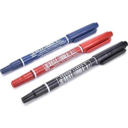 1PC Two written lines Double-headed marker pen Mark Oily Optical Disc Glass Ceramic plastic marker