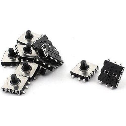 10PCS 10mmx10mmx7mm Through Hole Black Push Button Momentary Tactile Switch