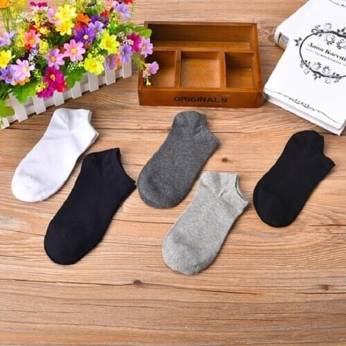 10pcs=5pair Breathable Mens Socks Short Ankle Summer Men Solid Mesh High Quality Male Cotton Solid Color Socks for Male Sox