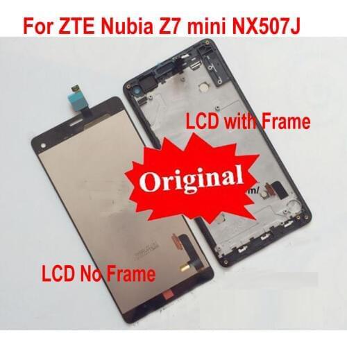 100% Original Best Glass Panel LCD Display Touch Screen Digitizer Assembly For ZTE Nubia Z7 mini NX507J Phone Sensor Parts