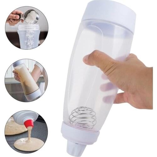 1000ml Hand Batter Mixing Bottle Cupcake Waffles Pancake Batter Shaker Bottle Muffin Home Kitchen Tools Dropshipping
