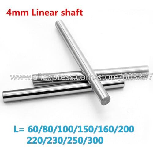 4pcs 4mm - 60/80/100mm model toys Cylinder Liner Rail Shaft Optical Axis connecting rod 3D printer smooth Accessories Kossel
