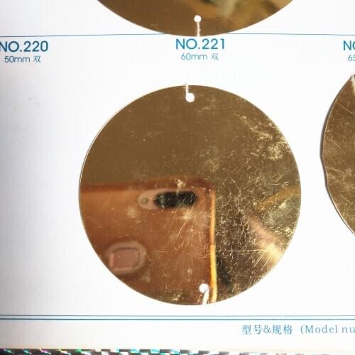 500g 60mm Flat Round Sequins Sewing Crafts Accessories With 2 Side Holes Laser Black