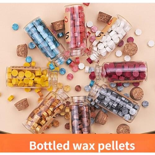 60PCs bottled Sealing Wax Beads Birthday Wedding Sealing Wax stamp Decorative Wax Grain Retro Craft DIY Stamp Decorative Wax