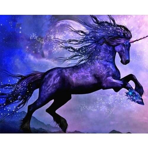 New 5D DIY Full Square/Round Diamond Painting Unicorn 3D Embroidery Cross Stitch Crystal Mosaic Home Dector Gift