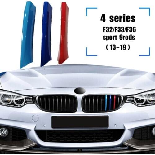 Atreus 3pcs ABS Car Racing Grille Strip Trim Clip For BMW F32 F36 F33 4 Series M Power Auto Sticker Accessories Performance