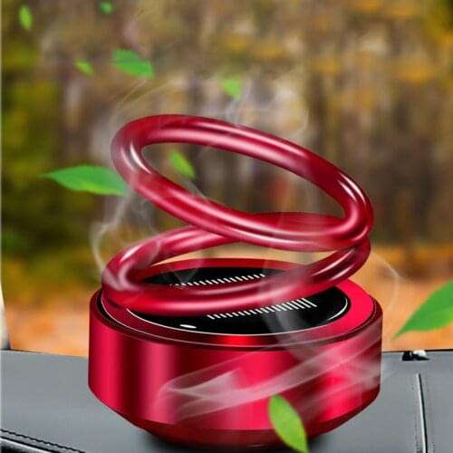 Car Aromatherapy Air Freshener Double Rings Rotary Suspension Rotating Car Auto Diffuser Perfume Dashboard Car Interior Ornament