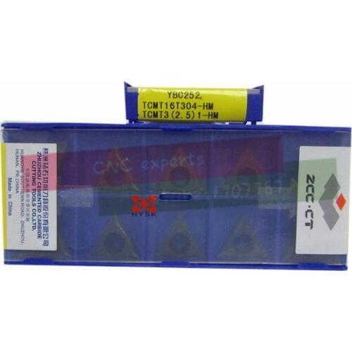 Free shipping (10pcs/Lot) TCMT16T304/TCMT16T308-HM YBC252 cemented carbide turning insert CVD coating Negtive insert