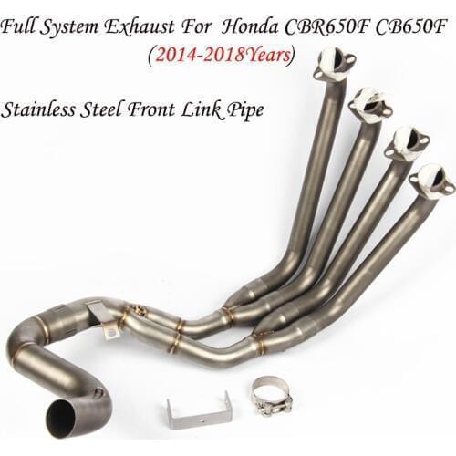 CB650F Motorcycle Full Exhaust System Pipe Front Row Side For CB650F CBR650F CBR650 CB 650F CBR 650F 2014 2015 2016 2017 2018