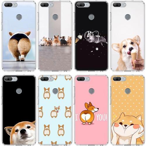 Cute Corgi Dog Case For Huawei Honor 10 9 20 Lite 9X 8X 8A Pro 7A 7X Y5 Y6 Y7 Y9 2019 V20 V30 Soft Phone Cover Coque