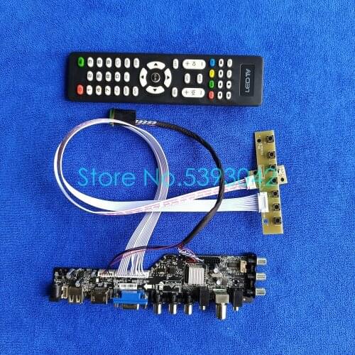 For LTN156AT05-J01/J08/S01/U09/W01/Y02 digital signal 1366*768 USB+AV DVB-T LVDS 40-Pin LCD panel 3663 controller board kit