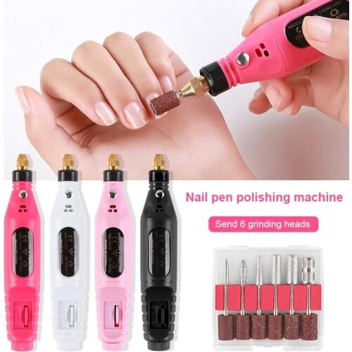 Electric Nail File Drill Manicure Machine Art Acrylic Pedicure Nail File Art Exfoliating Equipment Tool Set Kit