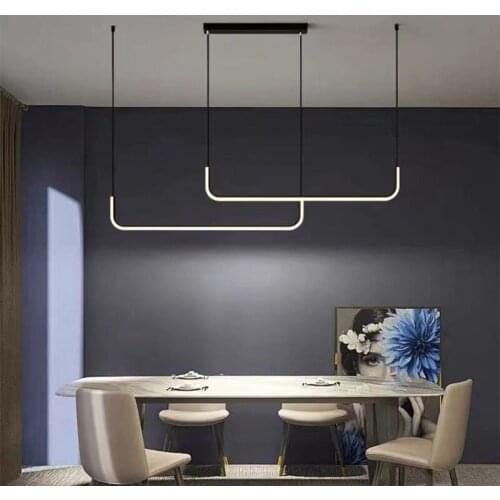 Modern Led Chandelier with Remote Control for The Kitchen Dining Tables Industrial Hanging Home Decor Interior Lighting Fixture