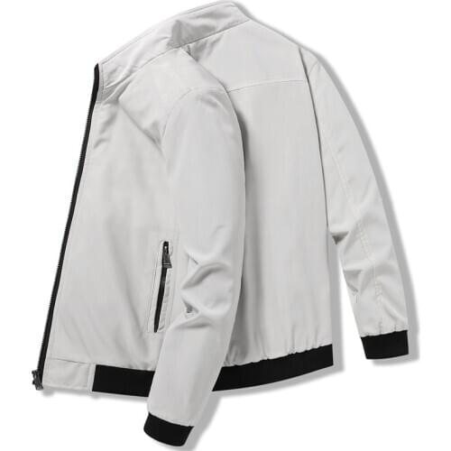 Mens 2021 New Spring and Autumn Jacket Mens Autumn Dad Jacket Handsome Casual Jacket Thickness Optional Oversize M-8XL