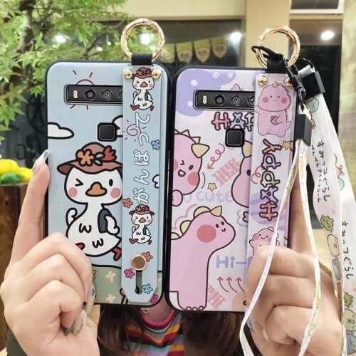Soft Cartoon Phone Case For TCL 10 5G UW Fashion Design Glitter TPU Anti-dust New Cute Black Case