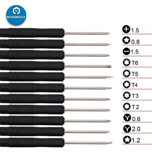 11pcs Mini Screwdriver Set Precision Cell Phone Repair Opening Tools Slotted Pentalobe Screw Driver Home DIY Hand Repair Tools