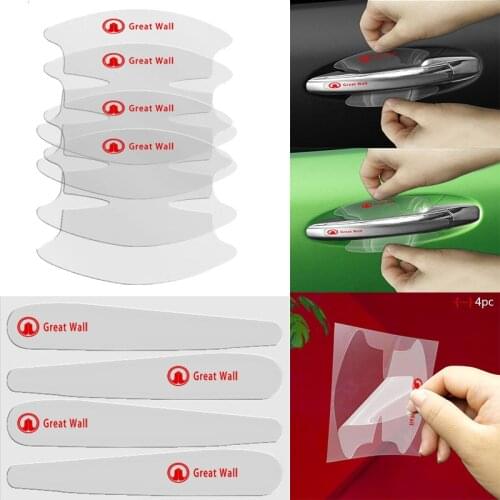 8pcs Car Door Handle Sticker Auto Stickers For Great Wall Hover H3 H5 M4 Poer Pao Voleex C30 Wingle 5 Florid Car Accessories