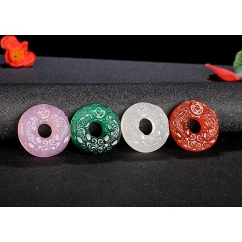 Natural Green Chalcedony Pixiu Jade Pendant Necklace Chinese Hand-Carved Agate Charm Jewelry Amulet Fashion for Men Women Gifts