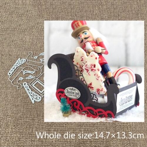 New Design Craft Metal Cutting Dies Christmas sleigh decoration Scrapbooking Album DIY Paper Card Craft Embossing Die Cuts
