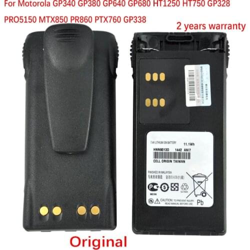Original Battery For Motorola GP340 GP380 GP640 GP680 HT1250 HT750 GP328 PRO5150 MTX850 PR860 PTX760 GP338 HNN9010A/ 9011B