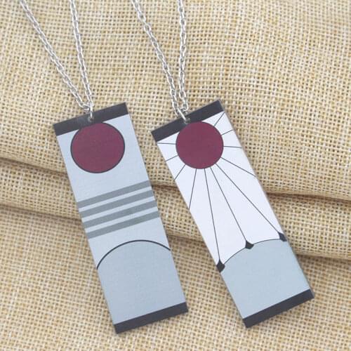 Anime Necklace Demon Slayer Kimetsu no Yaiba Necklace Kamado Tanjirou Cosplay charm Pendant Necklace for Women Men gift