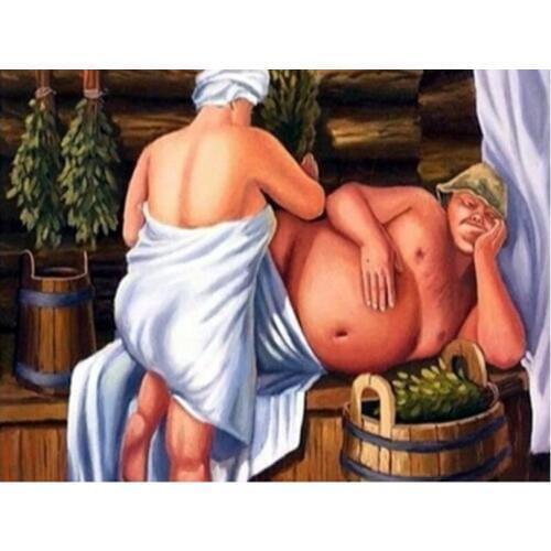Lovers couple diamond painting bathhouse full drill rhinestone embroidery picture mosaic sticker diamond tapestry wall paper diy