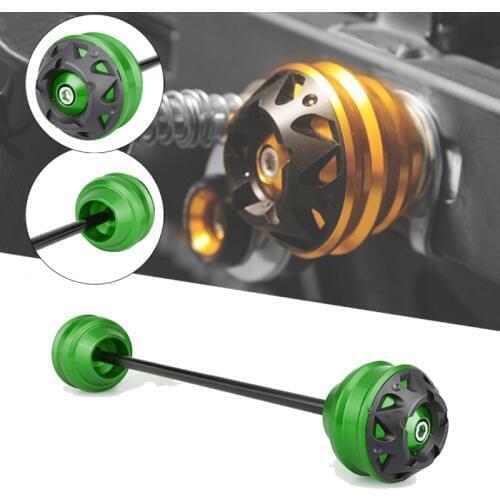 MTKRACING front and rear axle sliders fork wheel protection crash pad kit for Kawasaki Versys650 Versys1000 VERSYS 650 1000