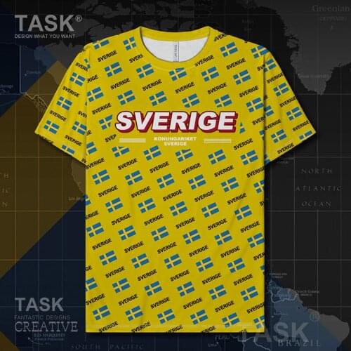 Sweden Sverige Swedish Swede SE SWE Quick Dry t shirt tracksuit tops Fitness sports casual sporting fashion new summer clothes