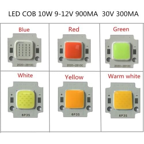 200pcs LED COB 10W light beads led 10w 12V 900MA 30V 300MA chip 900LM Lamp Light White Warm white cold white High Power 10W
