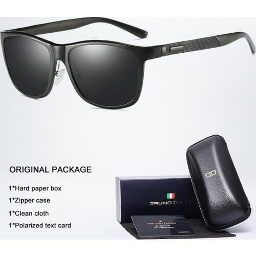 Bruno Dunn Unisex Classic Brand Men Aluminum Sunglasses Polarized UV400 Mirror Male Sun Glasses Women For femal Oculos gafas ray