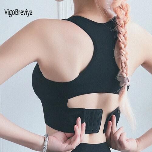 VigoBreviya Back Closure High Impact Sports Bra Women Seamless Push Up Sport Top Fitness Wear For Yoga Gym Workout SportsWear
