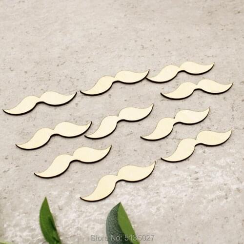 Mustache - Laser Cut Out Unfinished Wood Shape