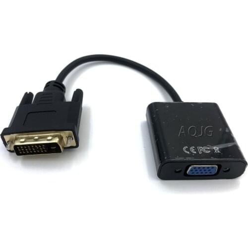 Full HD 1080P DVI-D DVI To VGA Adapter Video Cable Converter 24+1 25Pin to 15Pin Cable Converter for PC Computer Monitor