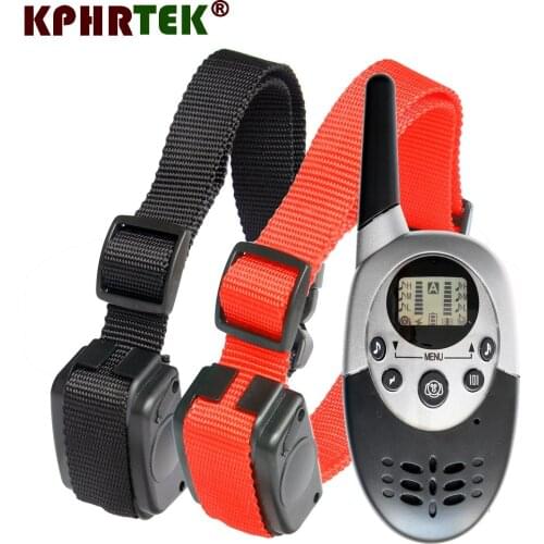 KPHRTEK Waterproof Rechargeable Remote Control Electric Pet Dog Training Collar With Shock Vibrate LCD M613 M623