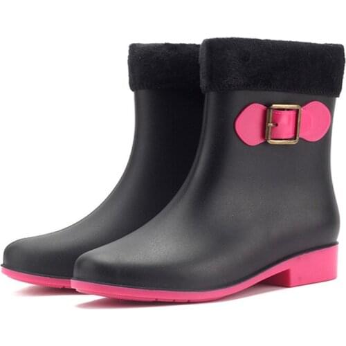 Ankle Rain Boots Shoes Women Waterproof Cartoon Animals Rainboots Water Shoes Woman Wellies gh752