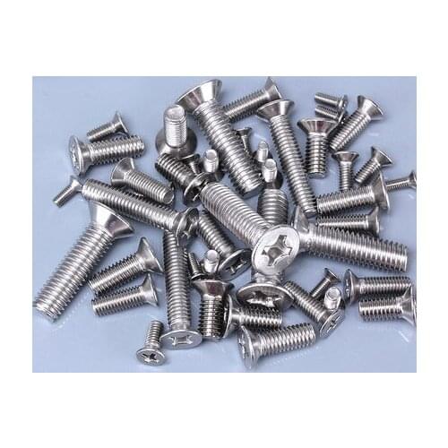 10pcs 2-56 cross screws countersunk head screw flat bolts mechanical bolt system extra long fine thread teeth tight set