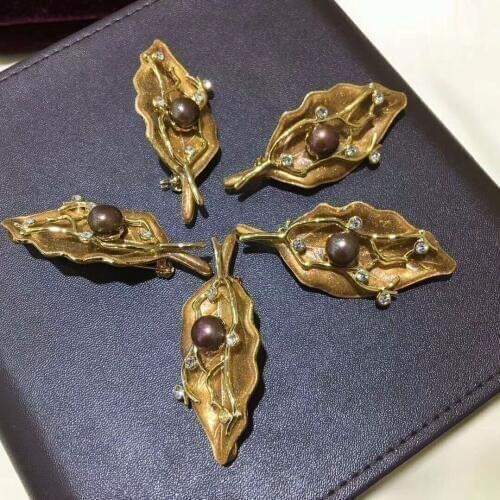 100% nature freshwater pearl brooch-very fashion