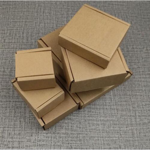 100pcs Wholesale Small Size Corrugated Paper Shipping Box Packaging Small Item Battery Mailer Box For Express Delivery Favor Box
