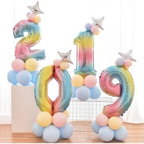 1st Birthday Balloons Birthday Party Balloons Air Foil Number Balloons Rustic Wedding Balloon Birthday Party Decoration Kids