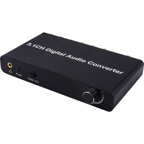 5.1CH Digital Audio Converter SPDIF Coaxial to RCA DTS AC3 digital Amplifier Optical Coaxial Adapter for PS3,DVD player