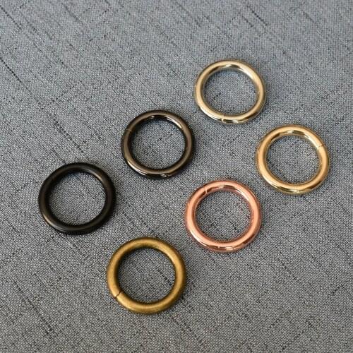 50 Pcs/Lot 20mm Alloy O Ring Unwelded Key Ring Belt Strap Dog Chain Buckle Clip Trigger Bag Buckle Metal Accessories