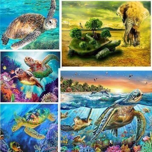5D DIY full square diamond painting mosaic "sea turtle" diamond rhinestone embroidery cross stitch home decoration wedding gift